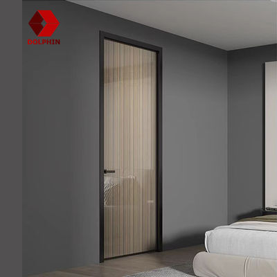 Powder Coated Aluminum Casement Door Glass Slim Narrow Frame