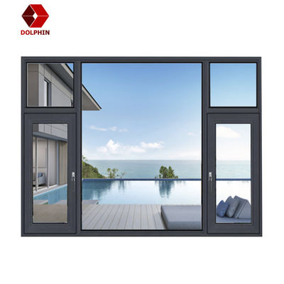 Home Aluminum Casement Window White Aluminium Frame Glass Window