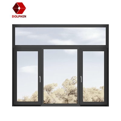 New Design White Aluminum Frame Tempered Glass Window Swing Open Style French Casement Window